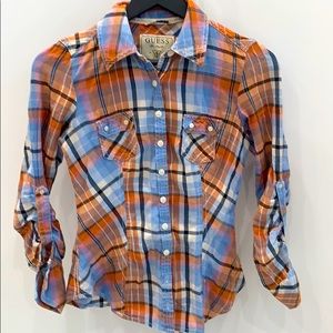 Guess flannel bottom down